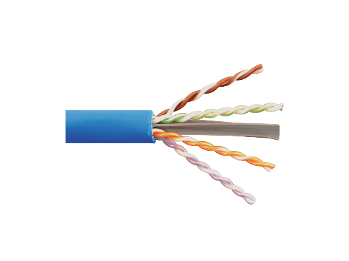 Solid CAT6a UTP 650 Mhz Riser Cable - Blue - 1000FT | Computer Cable Store